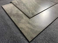 Carrelage en porcelaine antique 600x1200mm, texture pierre, finition mate, pour sols de villas, penthouses et appartements, noir foncé, directement de l'usine
