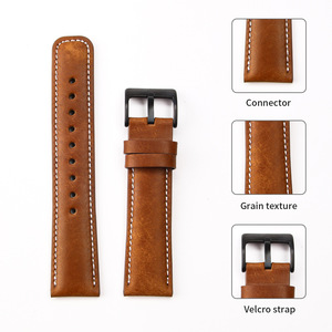 Bracelet de montre en cuir véritable de luxe 20 mm 22 mm compatible avec <span class=keywords><strong>Huawei</strong></span> <span class=keywords><strong>Watch</strong></span> GT6 Samsung Galaxy <span class=keywords><strong>Watch</strong></span> <span class=keywords><strong>6</strong></span> Classic - Product Image 1
