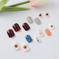 Designer de luxe personnalisé Nail Art pressé court faux acrylique marque privée ongles faux porter armure Ballet pointe française presse sur les ongles
