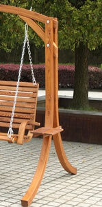 Factory Outdoor Wooden <strong>Swings</strong> Chair for Adults 2&amp;3&amp;4 Seat <strong>Chinese</strong> <strong>Swing</strong> with Wood Chair Outdoor Garden Outdoor Furniture Larch