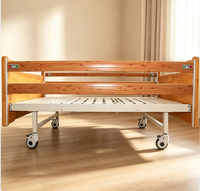 Barrière de lit en aluminium imitation bois pour hôpital, barrière de sécurité latérale pour lit, protection anti-chute pour personnes âgées et soins à domicile