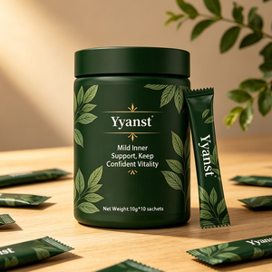 Café Instantáneo con Hojas Botánicas, 10g*10 Sobres, Impresión de Hojas Verdes Oscuras Dibujadas a Mano, Frasco de Plástico, OEM, Etiqueta Privada Personalizada, Venta al Por Mayor - Product Image 3