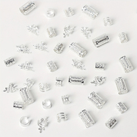 Ensemble de 40 anneaux pour cheveux assortis, perles pour dreadlocks, anneaux pour tresses, pinces pour dreadlocks, manchons pour tresses, décoration/accessoires