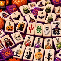 Tuiles de Mahjong américaines en acrylique à 2 couches, motif Crâne violet original, avec logo personnalisé Spooky, et tapis de jeu en néoprène pour les jeux de famille en vacances