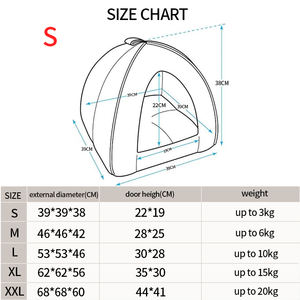 Pequeña cama de lujo para mascotas de interior, cojín de felpa plegable portátil de moda de verano, lavable, extraíble para gatos, cachorros, triangulación de envíos - Product Image 5