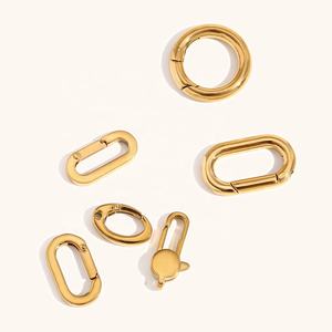 डिंगरन स्टेनलेस स्टील के गहने सामान गहने मार्किंग के लिए सोने की प्लेटेड हूप चरस बकल - Product Image 3