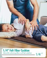 Tapis de sol imperméable 72*72 pouces, tapis de tente en feutre anti-humidité pour le camping, feutre polyester avec points en caoutchouc sous le tapis de tente