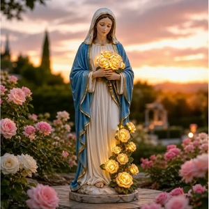 Lámpara decorativa para exteriores con luz LED solar Virgin Mary Garden Light para patio y jardín, vida útil de 25000 horas - Product Image 1