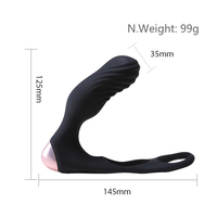 Masseur de prostate à 7 couleurs lumineuses, 10 vitesses de chauffage, télécommande, plug anal, jouet en silicone médical pour hommes gays