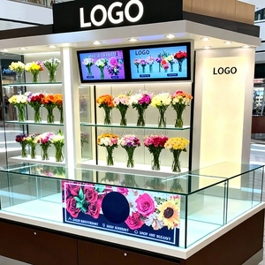 Diseño Interior de Floristería Romántica de Alta Gama, Exhibidores de Plantas y Flores Personalizados, Vitrinas, Kiosco Móvil para Flores - Product Image 5