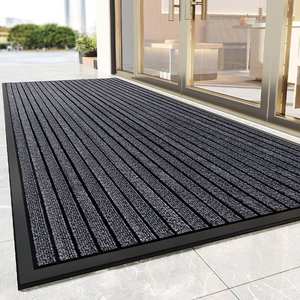 Tapis de porte rayé épaissi rectangulaire antidérapant en PVC pour usage domestique - Product Image 4