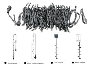 24V điện áp thấp 100/200/300/400led rõ ràng màu đen trắng dây <span class=keywords><strong>Twinkle</strong></span> Cổ Tích chuỗi đèn - Product Image 4