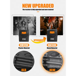 XTUGA Rw2080 ระบบมอนิเตอร์แบบไร้สายสำหรับนักดนตรี รุ่นขายดี พร้อมตัวรับสัญญาณ 10 หัว สำหรับหูฟังแบบ In-Ear อุปกรณ์สำหรับการแสดงบนเวที - Product Image 2