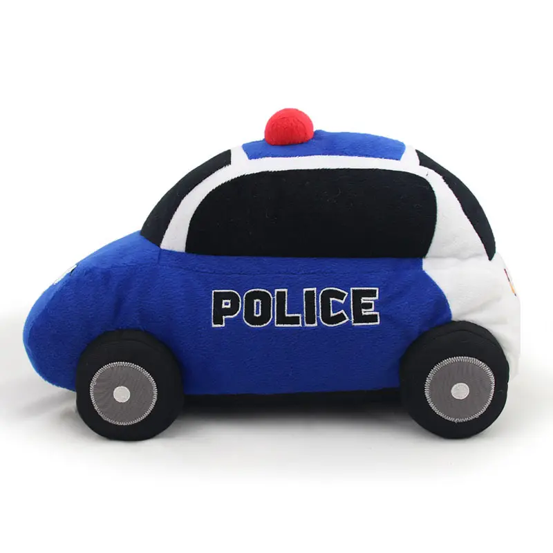 Polizeiauto Simulation Plüsch tier Neujahrs geschenk Kinder Auto Modell Puppe Spielzeug Jungen und Mädchen Geburtstags geschenk weiches Stofftier