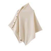 Châle en laine 100%, tricoté épais chaud Poncho femmes Triangle écharpe châle