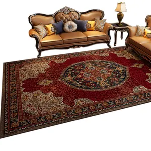 ורוד אדום מזרחי שטיחים 3x5 מודפס בורגונדי טורקיה פרסית אזור שטיח לסלון חדר שינה, 2'7 "X 5'3"(80*160CM)