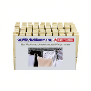 BRSTENMANN Pinces à linge 50 pièces en bois résistantes aux intempéries - Product Image 3