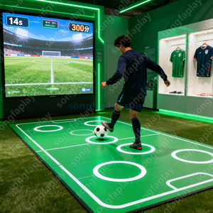 Interaktif futbol simülatörü kapalı sanal futbol simülasyon oyunu LED zemin projeksiyon alışveriş merkezi eğlence parkı spor - Product Image 1