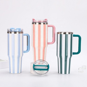 Vaso Térmico Portátil de Acero Inoxidable de 40oz, Apto <span class=keywords><strong>para</strong></span> Alimentos, con Asa y Pajita, <span class=keywords><strong>para</strong></span> Café - Product Image 3
