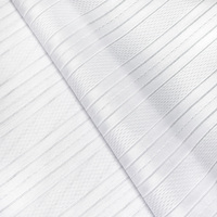 Tissu en maille jacquard 100 % polyester à rayures œil-de-perdrix, respirant et anti-transpiration, personnalisé en usine, vente en gros, pour vêtements de sport et tenues actives