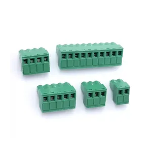 2EDG5.08 2/3/4/5/6/7/8/9/10Pin Right Angle Line Terminal Plug Type 300V 15A 5.08ミリメートルPitch Connector Pcb Screw Terminal Block