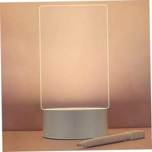 Venta al por mayor: Tablero de notas acrílico LED 3D creativo en blanco para regalo, regrabable, con luz nocturna y mensaje. - Product Image 5