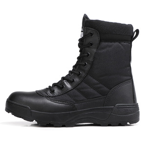 Chaussures de sécurité en stock direct usine, durables, avec tige en tissu imperméable ; Nouvelles bottes militaires - Product Image 4