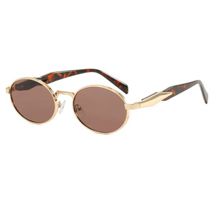 Gafas de Sol Redondas con Marco Metálico 2025, Lentes Degradadas, Detalle de Leopardo, Marca de Lujo, Lentes Sol, Lunettes De Soleil De Marque - Product Image 4