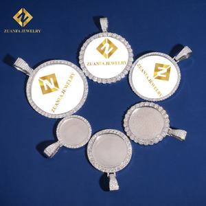 สร้อยคอเครื่องประดับแฟชั่นสำหรับ925จี้เงินแท้ GRA VVS Moissanite จี้ภาพเย็น - Product Image 1