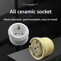 Support de lampe en céramique sur mesure, à douille évasée, pour lampe d'élevage/chauffage, base isolante résistante aux hautes températures pour usage domestique