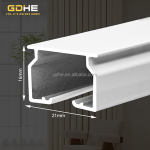 Riel de Cortina Silencioso de Aleación de Aluminio con Diseño Popular, Riel de Cortina Plegable en <span class=keywords><strong>S</strong></span> de 15 pies de Largo con Tapas y Soportes, Accesorios para Cortinas - Product Image 2