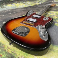 Tobacco Jazzmast Electric Guitar Mahogany Body H-H Pickup Polished Finish Chrome Parts Solid Wood 6-String Rosewood Fretboard