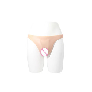 Culotte rehausse-fesses en silicone pour un volume et un galbe améliorés, avec effet de vagin artificiel intégré, style boxer - Product Image 1