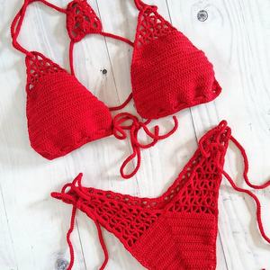 Maillot de bain bikini push-up en crochet fait main sur mesure, ensemble deux pièces sexy pour femmes et jeunes filles, idéal pour la plage - Product Image 4