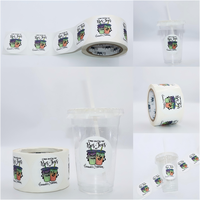 Étiquette personnalisée en papier spécial avec code QR durable pour boissons au lait, autocollant d'étanchéité, impression UV, marque personnalisée pour