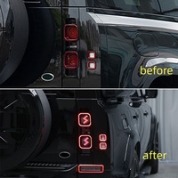 Feux arrière OLED à motifs variables pour Land Rover Defender 20-25, ensemble de feux arrière fumés avec affichage multi-graïphique, Plug & Play