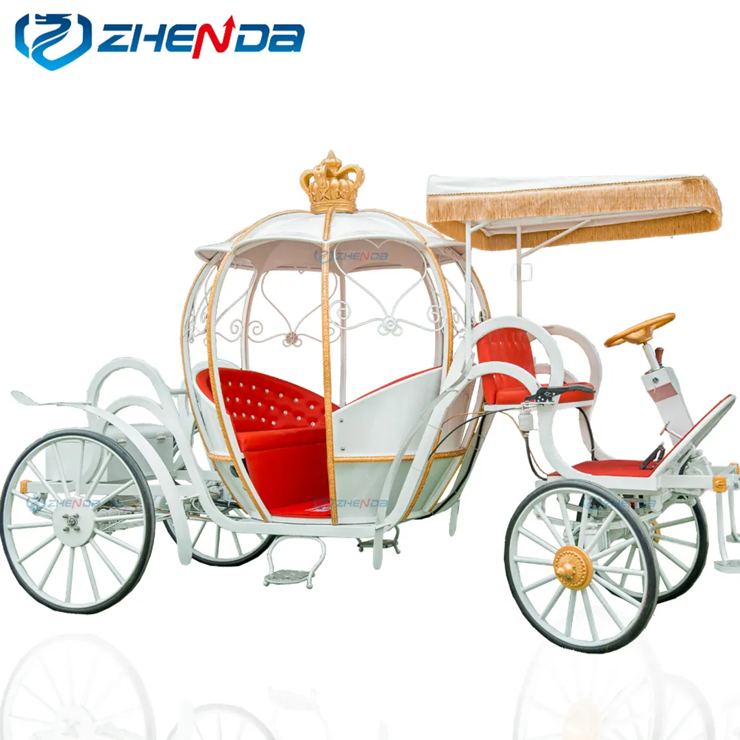 Casamento branco Cinderela Carriage Maker/casamento romântico Cavalo Transporte/Transporte Especial