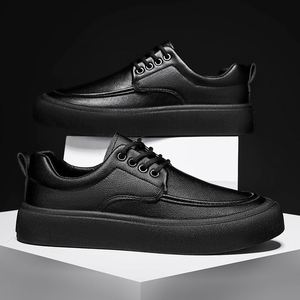 Zapatos de Vestir Formales de Cuero para Hombre, de Caña Alta, Cómodos, con Cordones, para Oficina, Transpirables, con Punta Redonda, para Uso Diario - Product Image 4