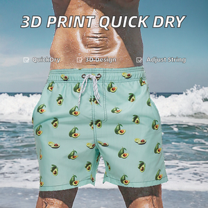 Pantalones Cortos Deportivos de Playa para Hombre, Impresión Digital 3D, Transpirables, de Secado Rápido, con Cierre de Cordón y Cintura Media - Product Image 2