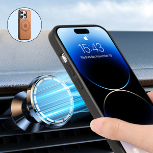 Étui magnétique de protection 360° en cuir PU durable anti-rayures avec chargement sans fil pour <span class=keywords><strong>Apple</strong></span> séries 17/16/15/14/13/<span class=keywords><strong>12</strong></span> - Product Image 2