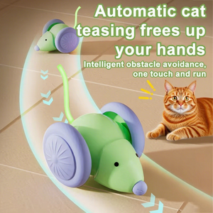 Mainan kucing interaktif mainan elektrik tikus mobil mainan hewan peliharaan anak kucing Teaser otomatis mainan mobil penghindar rintangan cerdas isi ulang - Product Image 1