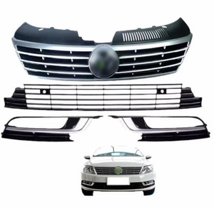 Kits de Carrocería Nuevos para CC 2013-2018, Rejilla Inferior, Marco de Luz Antiniebla, Rejilla de Ventilación Delantera, Rejilla Inferior Central, Negro/Plateado - Product Image 1