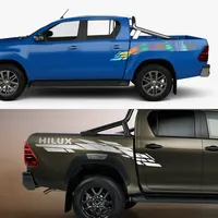 Autocollants de voiture pour Toyota Hilux Vigo Revo Rocco, graphiques latéraux de coffre de camion, autocollant vinyle décoratif pour pick-up, accessoires automobiles