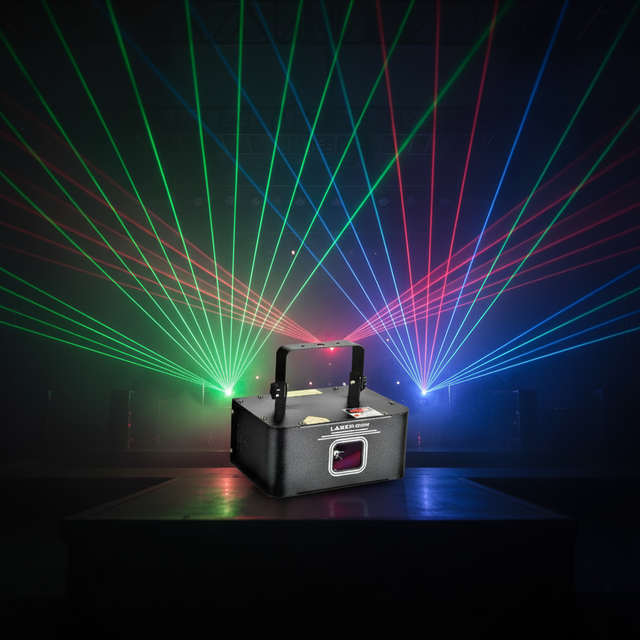 Mini 2W RGB Iron Laser Light Show Animation Laser Blight Show Stage DJ DMX512 IP33 Party Night Club KTV Bar Lighting Alexa