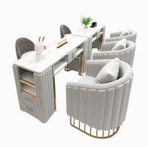 Juego de mesa y silla para salón de uñas con aspiradora, mesa de manicura, salón de belleza, sofá, mesa y silla - Product Image 6