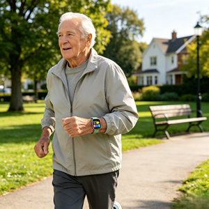 Montre connectée GPS <span class=keywords><strong>A80</strong></span> avec fonction d'appel, enregistrement des données de santé, alerte d'urgence SOS, étanche IP67 - Product Image 2