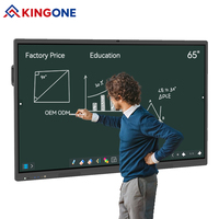 Tableau blanc interactif numérique intelligent Android 4K de 65 pouces avec écran plat multi-touch 40 points pour l'enseignement universitaire