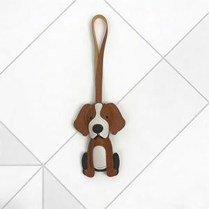 Pendentif chien Border Collie en cuir PU avec longue sangle, porte-clés chiot, chien <span class=keywords><strong>Bichon</strong></span>, <span class=keywords><strong>Labrador</strong></span> Retriever pour breloques de sac - Product Image 5