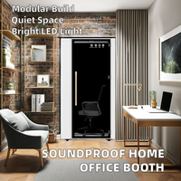 Module de bureau studio modulaire portable moderne pour intérieur, facile à assembler, mobile, insonorisé, avec structure en aluminium, pour bureau à domicile et entrepôt