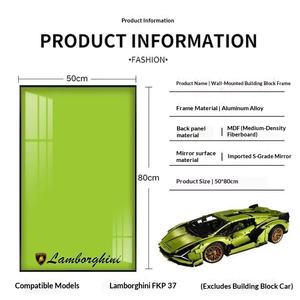Cadre photo compatible Lego <span class=keywords><strong>Lamborghini</strong></span> Porsche, décoration murale pour chambre et salon, peinture en porcelaine cristalline à suspendre pour la maison - Product Image 4